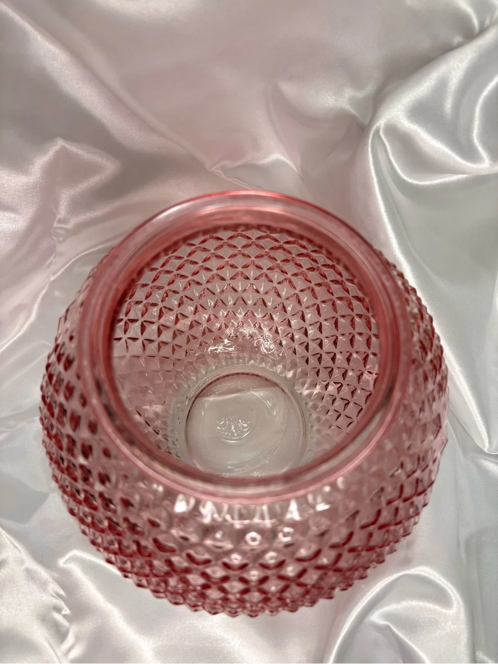 Pink Textured Large Bubble Glass Vase Home Decor